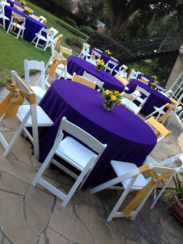 High School Graduation Backyard Party Ideas
 Bliss Events by Rachel Real Party LSU Themed Dinner
