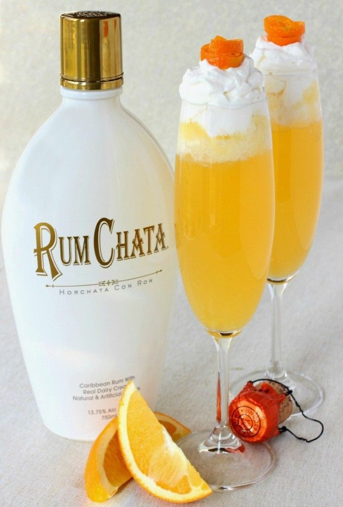 Holiday Rum Drinks
 RumChata Creamsicle champagne orange juice and RumChata
