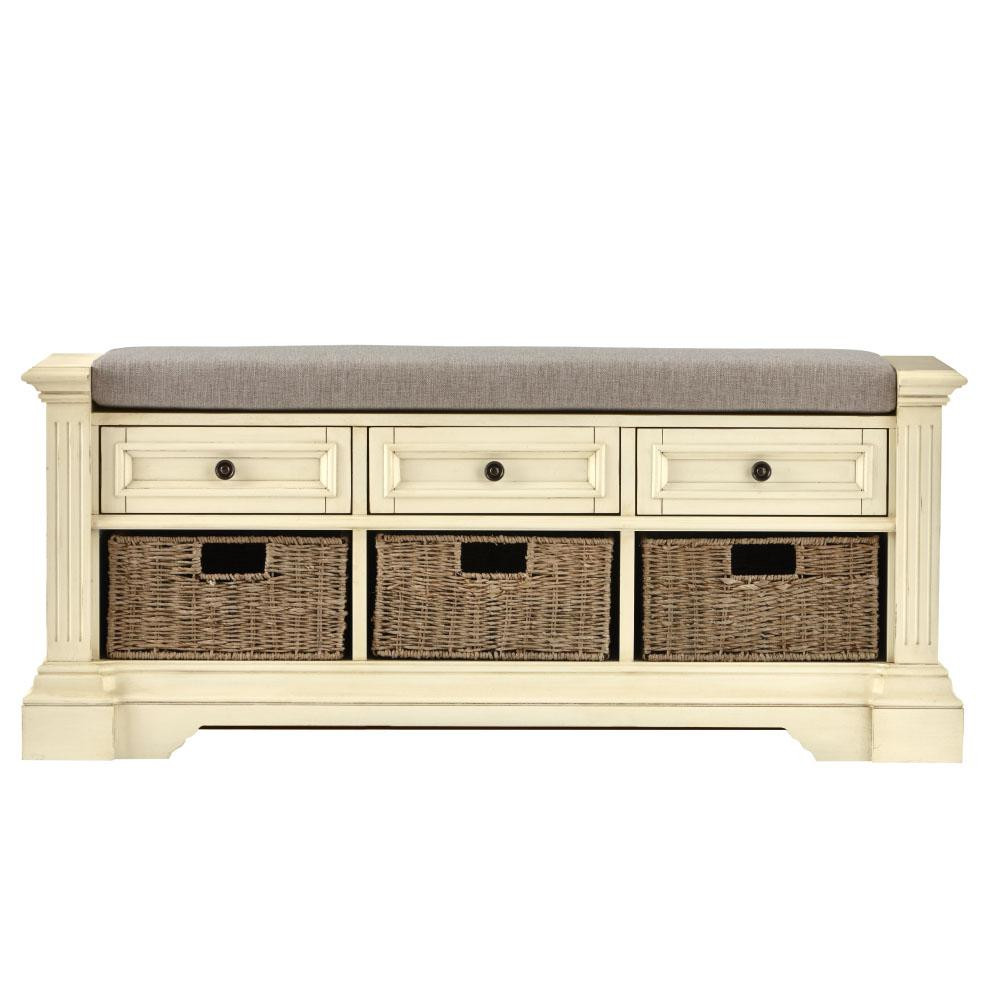 Home Decorators Storage Bench
 Home Decorators Collection Bufford Antique Ivory Storage