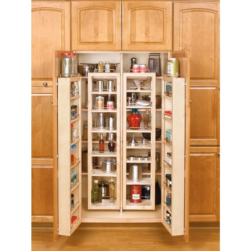 Home Depot Kitchen Organizer
 Rev A Shelf 57 in H x 12 in W x 7 5 in D Wood Swing Out