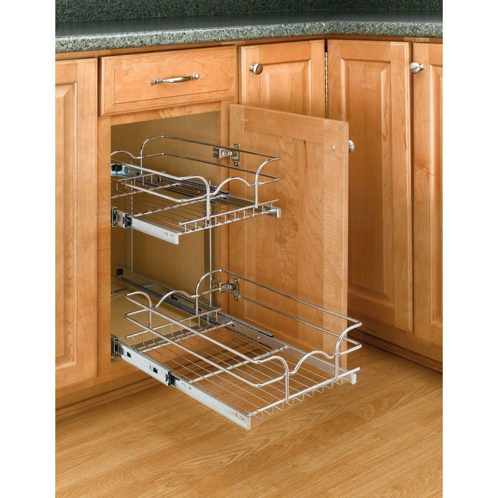Home Depot Kitchen Organizer
 Rev A Shelf 2 Tier Pull Out Base Cabinet Basket Drawer