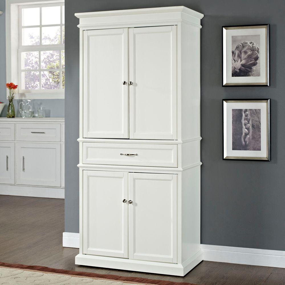 Home Depot Kitchen Storage
 Crosley Parsons White Storage Cabinet CF3100 WH The Home