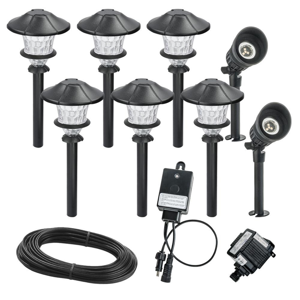 Home Depot Landscape Lights
 Hampton Bay Low Voltage Black Outdoor Integrated LED