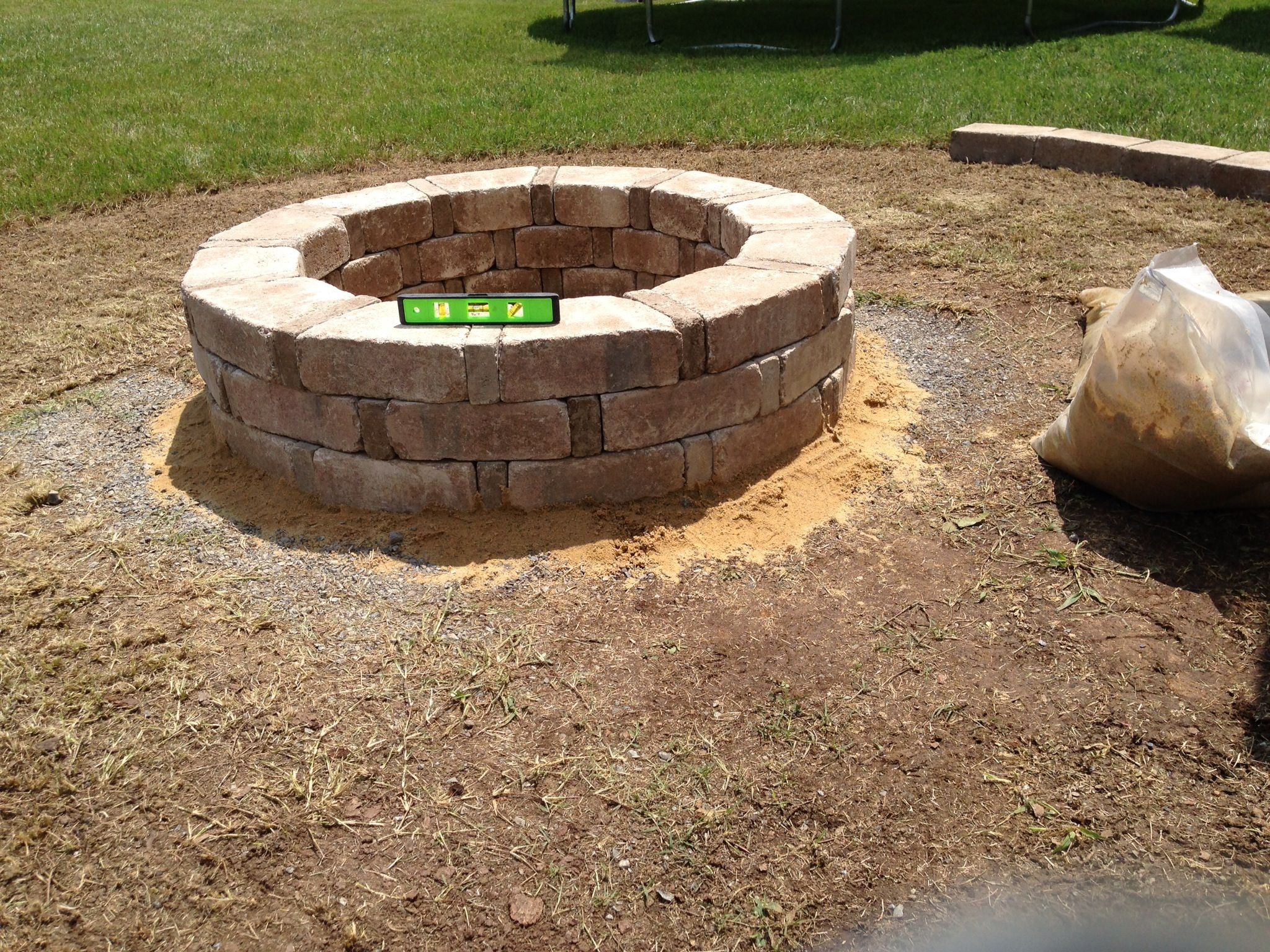 Home Depot Stone Fire Pit
 Finished fire pit Rumble stone from Home Depot