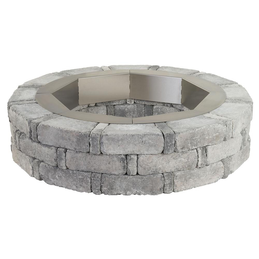Home Depot Stone Fire Pit
 Pavestone 46 X 10 5 In Round Concrete Fire Pit Kit