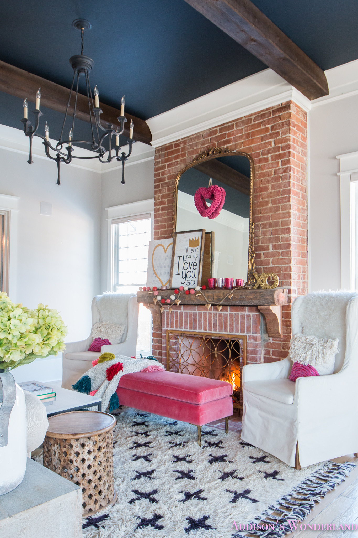 Home Living Room Ideas
 Our Colorful Whimsical & Elegant Valentine s Day Living