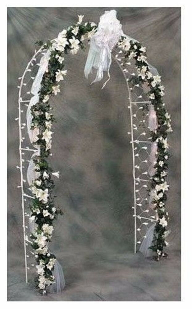 How To Decorate A Wedding Arch
 Arch Reception Wedding 200 Net Lights Decor Arbor Prom