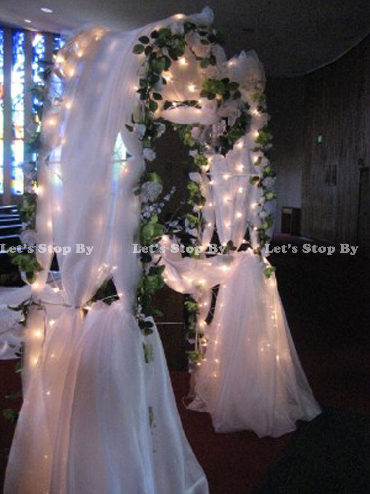 How To Decorate A Wedding Arch
 NEW 90" WHITE METAL ARCH Wedding Party Bridal Prom