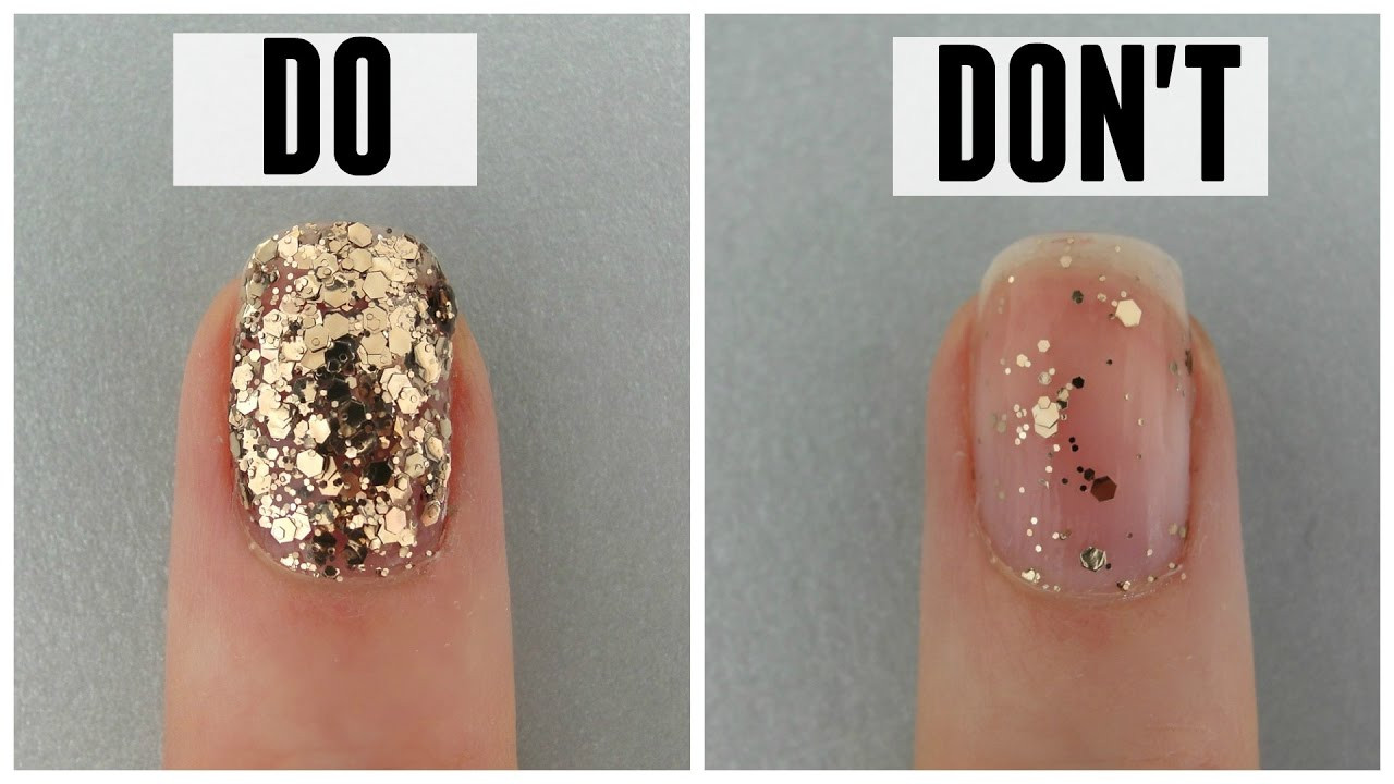 How To Do Glitter Nails
 HOW TO APPLY GLITTER NAIL POLISH DO s and DONT s