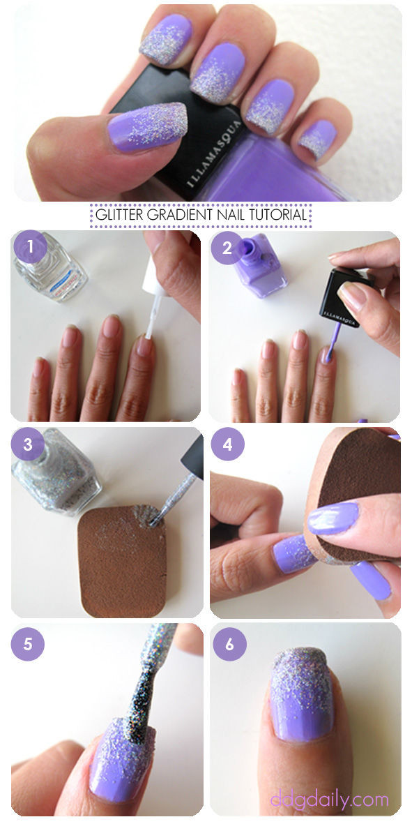 How To Do Glitter Nails
 DIY Glitter Gra nt Nail Tutorial s and