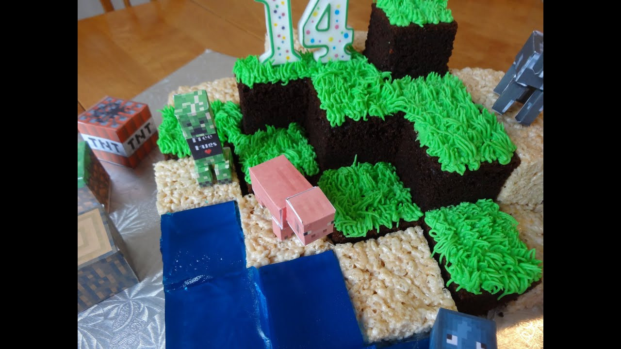 How To Make A Minecraft Birthday Cake
 How to make a Minecraft cake with yoyomax12
