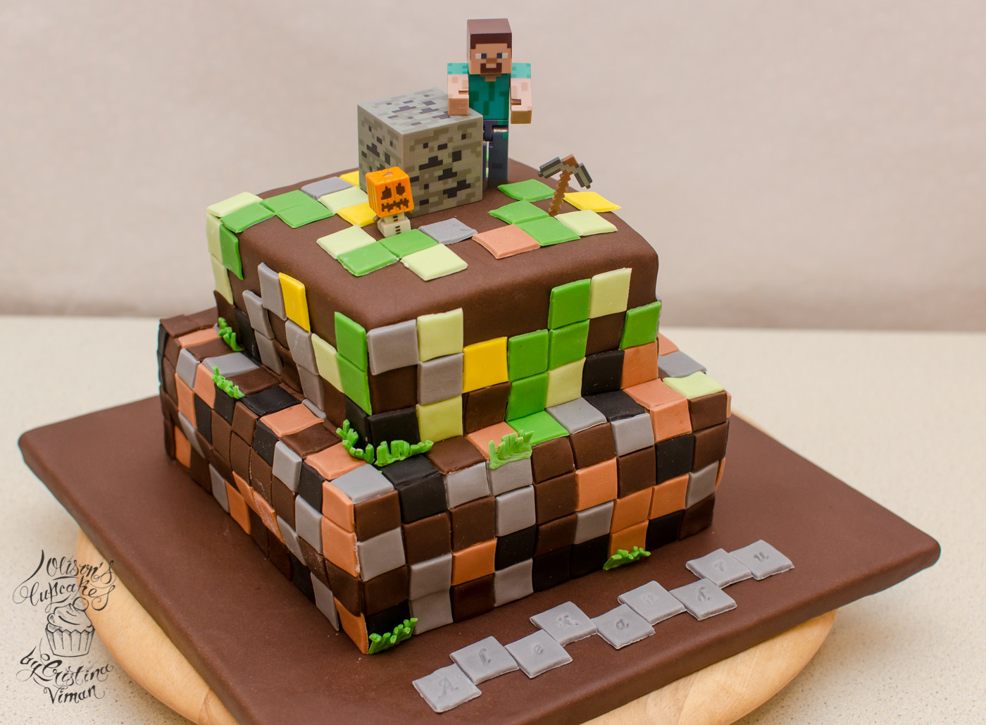 How To Make A Minecraft Birthday Cake
 Minecraft Birthday Cake – Olison s Cupcakes