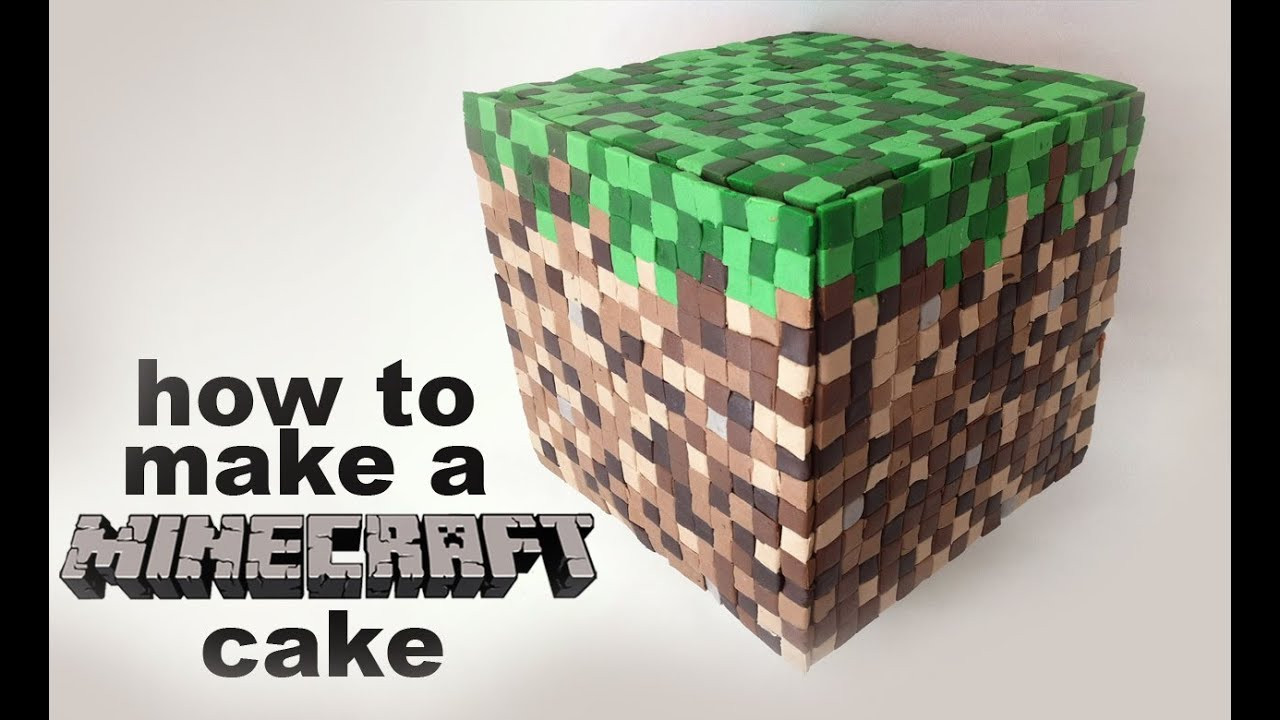 How To Make A Minecraft Birthday Cake
 Minecraft Cake Recipe tutorial 3D by Ann Reardon How To