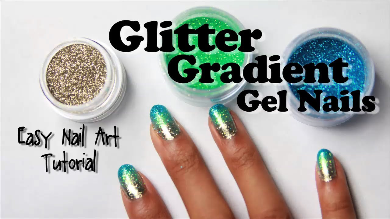 How To Put Glitter On Nails
 Glitter Gra nt Gel Nails with Loose Glitter easy nail