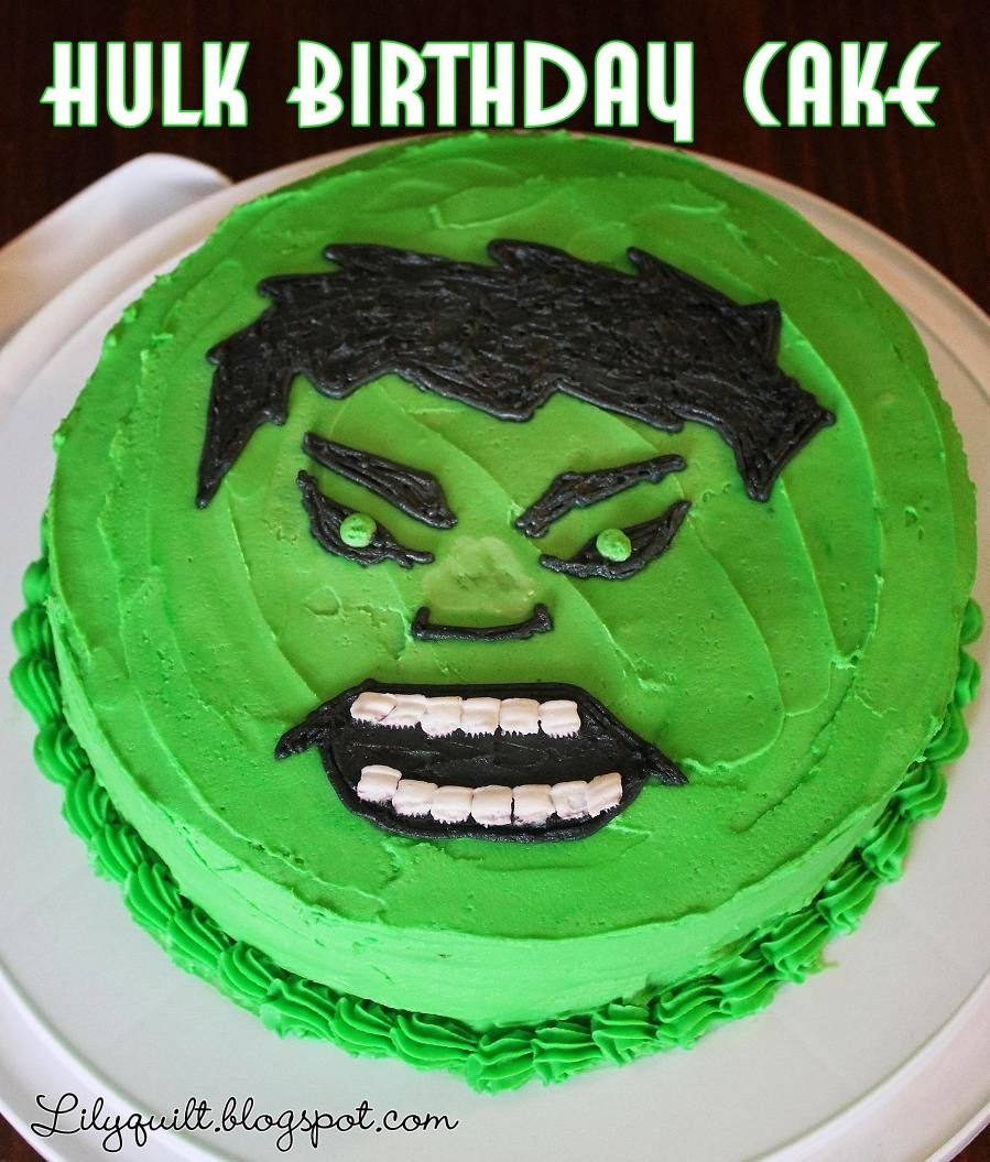 Hulk Birthday Cakes
 Lilyquilt Hulk Birthday Cake