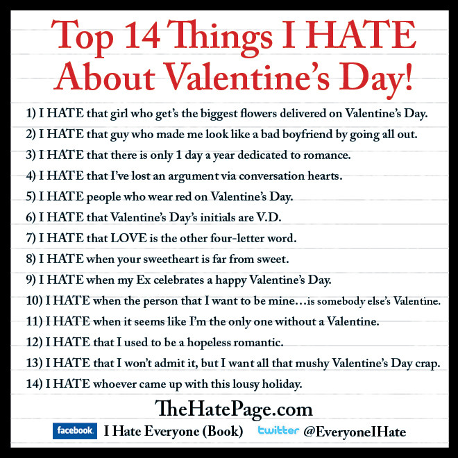 I Hate Valentines Day Quotes
 SconvoltoAnima