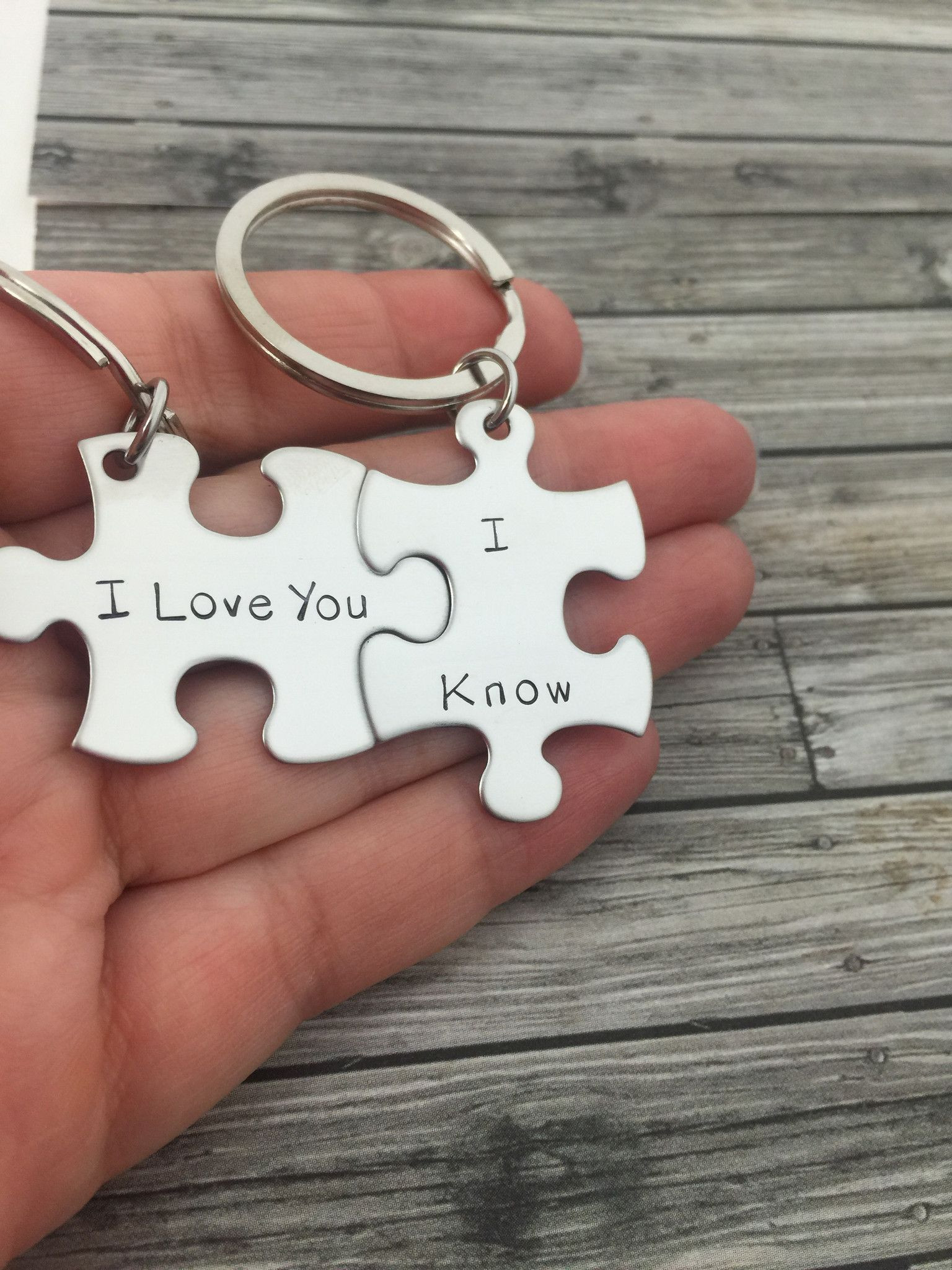 I Love You Gift Ideas For Girlfriend
 I love you I Know keychains Couples Keychains