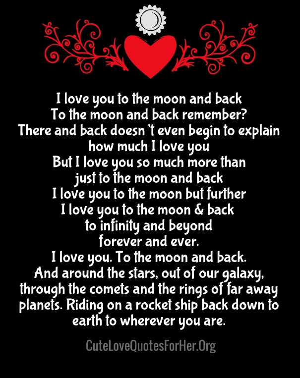 I Love You To The Moon And Back Quotes
 I Love You to the Moon and Back Quotes & Poems