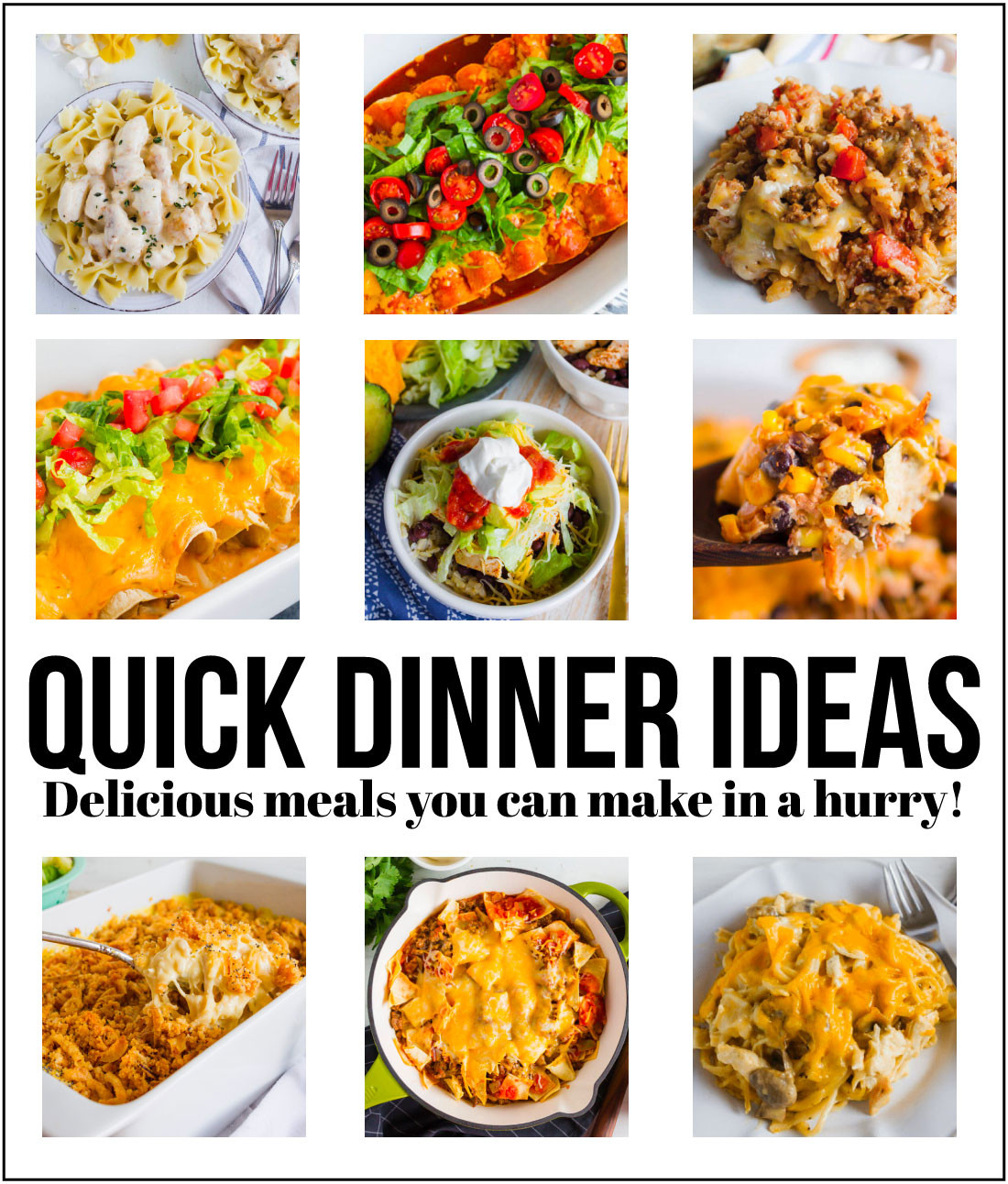 Ideas For Quick Dinners
 Quick Dinner Ideas
