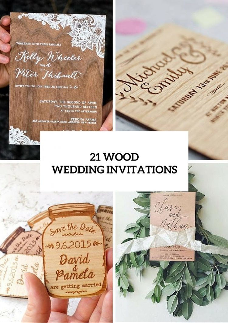Ideas For Wedding Invitations
 21 Original Wood Wedding Invitation Ideas Weddingomania