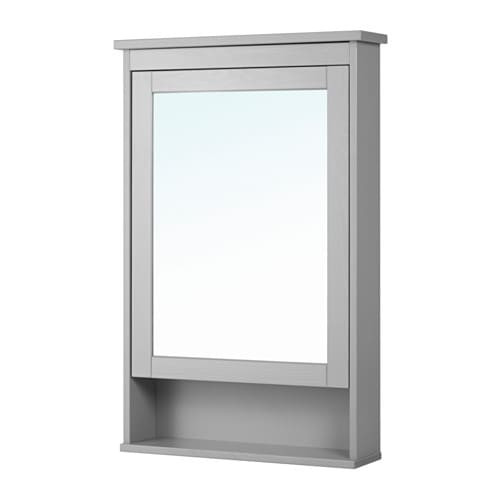 Ikea Bathroom Mirror Cabinet
 HEMNES Mirror cabinet with 1 door gray IKEA