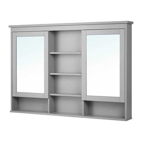 Ikea Bathroom Mirror Cabinet
 HEMNES Mirror cabinet with 2 doors gray 55 1 8x38 5 8