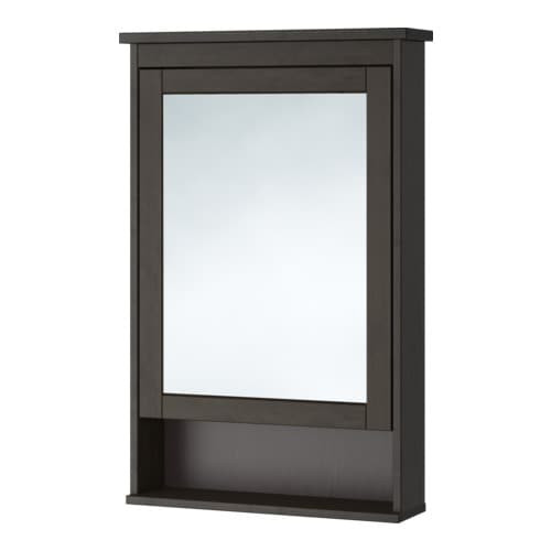 Ikea Bathroom Mirror Cabinet
 HEMNES Mirror cabinet with 1 door black brown stain IKEA