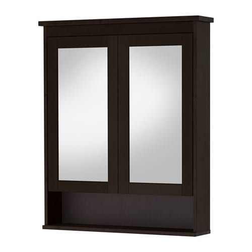 Ikea Bathroom Mirror Cabinet
 HEMNES Mirror cabinet with 2 doors black brown stain 32