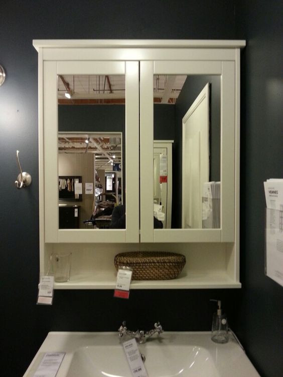 Ikea Bathroom Mirror Cabinet
 IKEA HEMNES mirror cabinet with 2 doors $170 also in