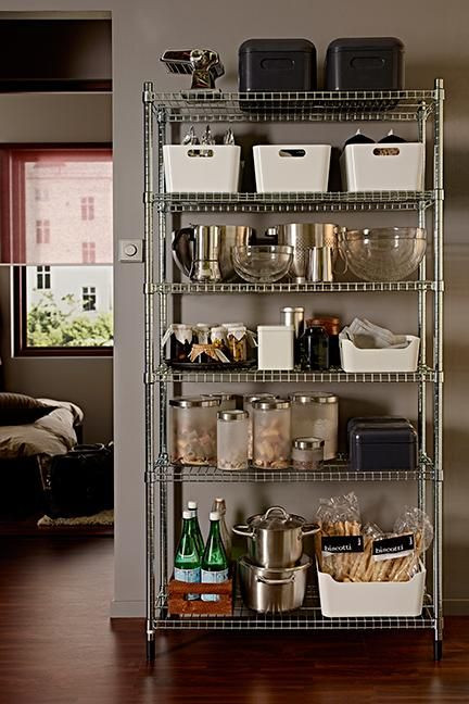 Ikea Kitchen Organization
 Extra organizing when your pantry is too small