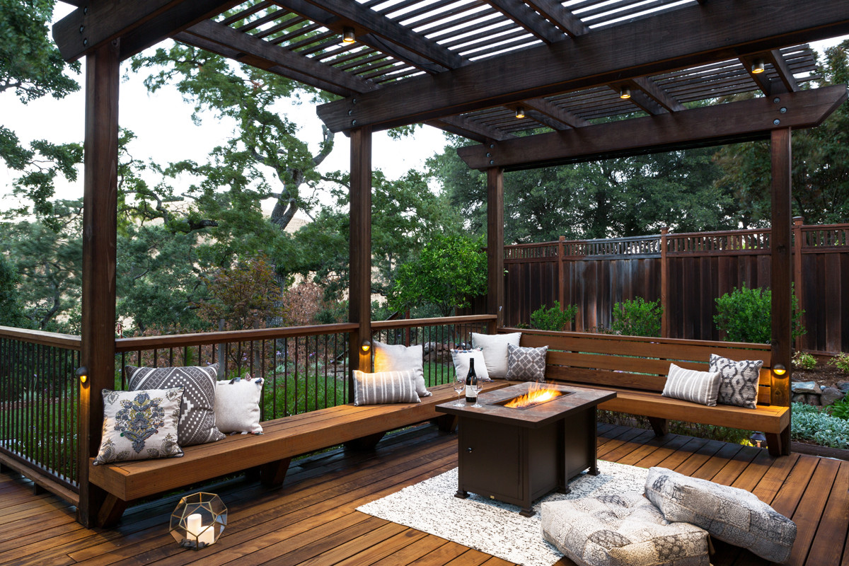 Images Of Backyard Patios
 Deck and Patio bination Creates Ideal Backyard