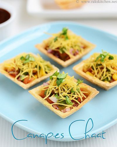 Indian Food Ideas For Beach Party
 Canapes chaat Vegan n Ve arian
