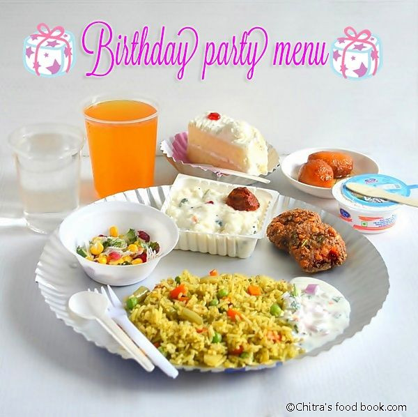Indian Food Ideas For Beach Party
 Kids birthday party lunch menu indian ve arian