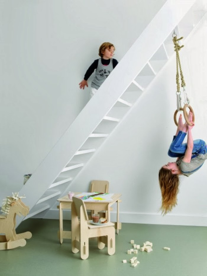 Indoor Kids Swing
 Kids room Indoor swing Via Rafa Kids Home Decorating DIY
