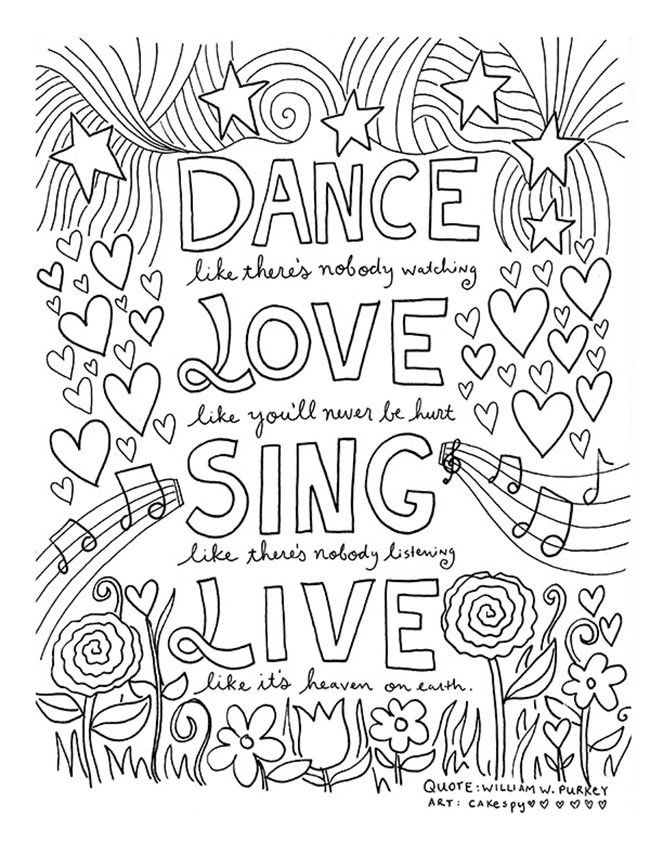 Inspirational Coloring Pages For Kids
 12 Inspiring Quote Coloring Pages for Adults–Free
