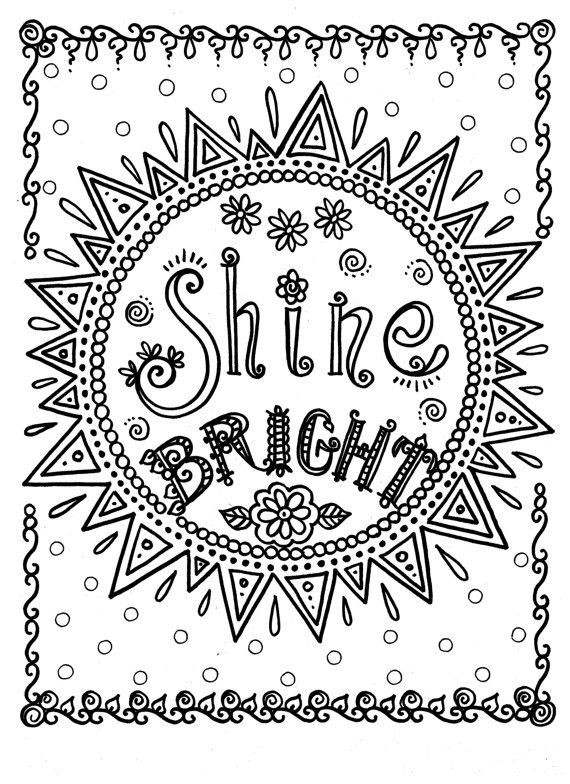 Inspirational Coloring Pages For Kids
 SIGNED COPY Inspirational Coloring Book Quotes by