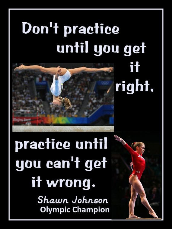 Inspirational Gymnastics Quotes
 Gymnastics Inspirational Quote Poster Wall Art