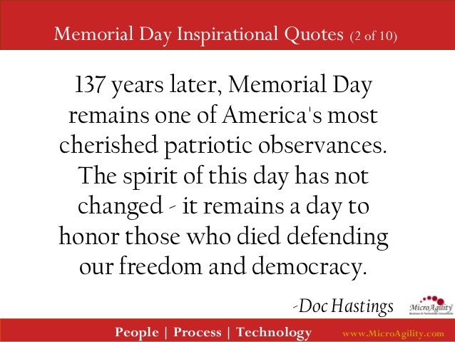 Inspirational Quotes For Memorial Day
 Memorial day inspirational quotes