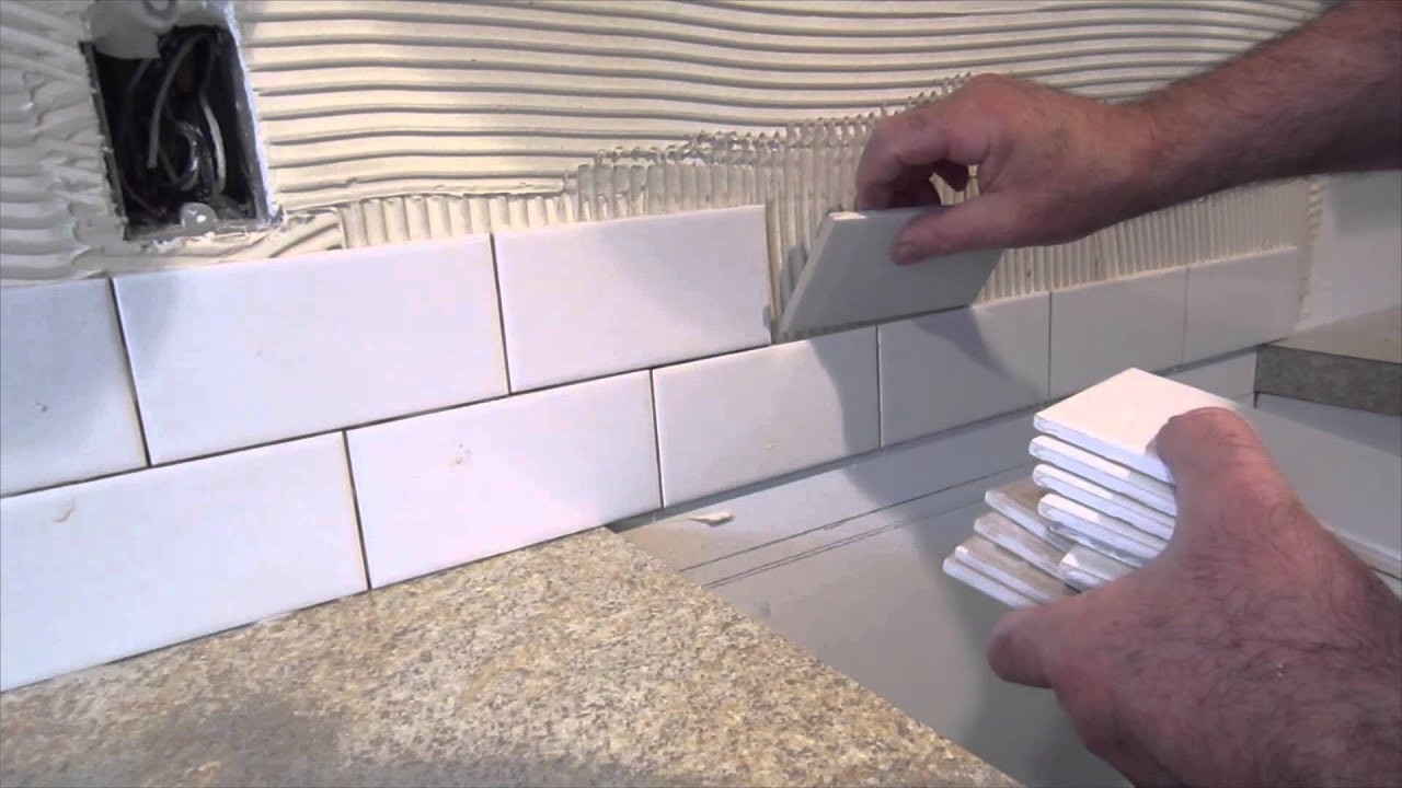 Install Backsplash Tile In Kitchen
 How to install a simple subway tile kitchen backsplash