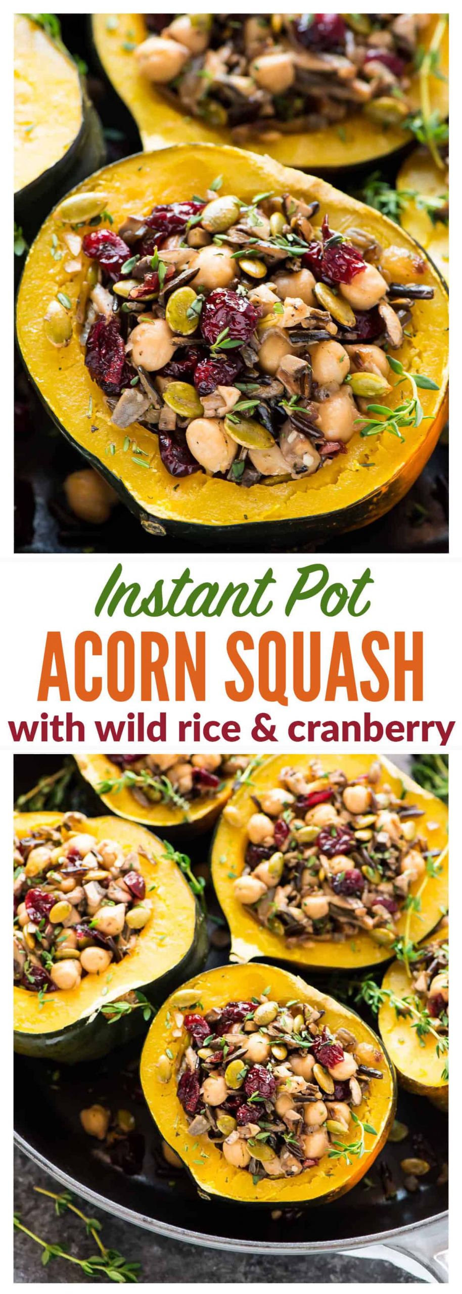 Instant Pot Acorn Squash
 Instant Pot Acorn Squash Stuffed with Wild Rice