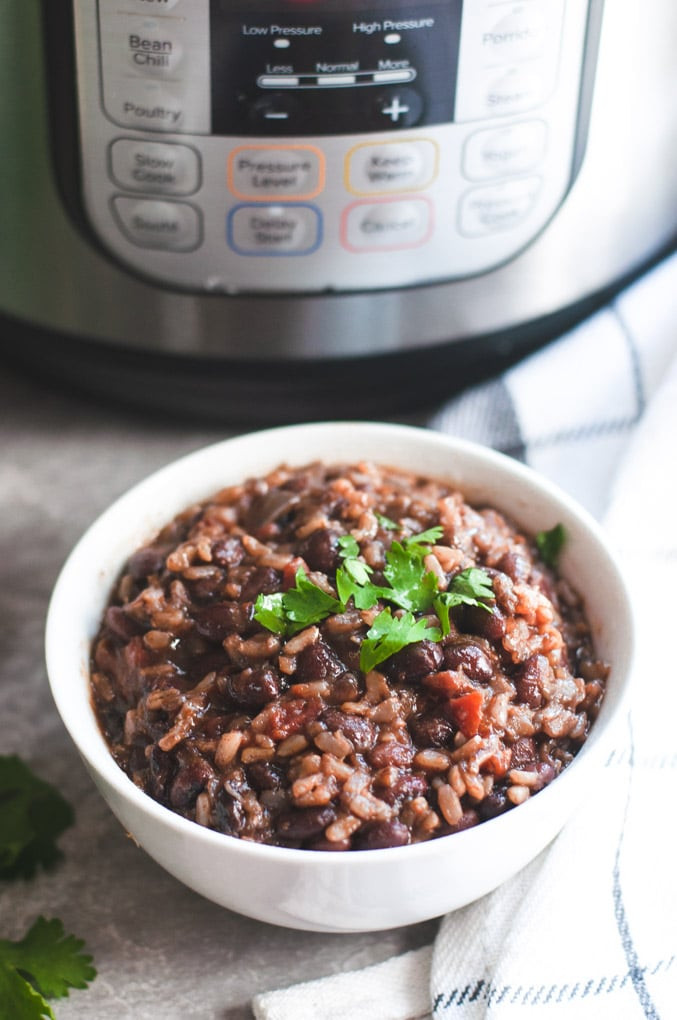 Instant Pot Black Beans And Rice
 Instant Pot Brown Rice and Black Beans Cozy Peach Kitchen