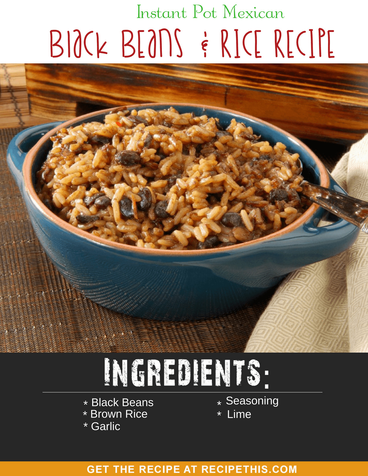 Instant Pot Black Beans And Rice
 Instant Pot Mexican Black Beans & Rice