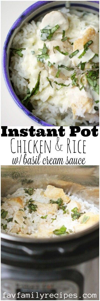Instant Pot Chicken With Cream Of Chicken Soup
 Instant Pot Chicken and Rice with Basil Cream Sauce