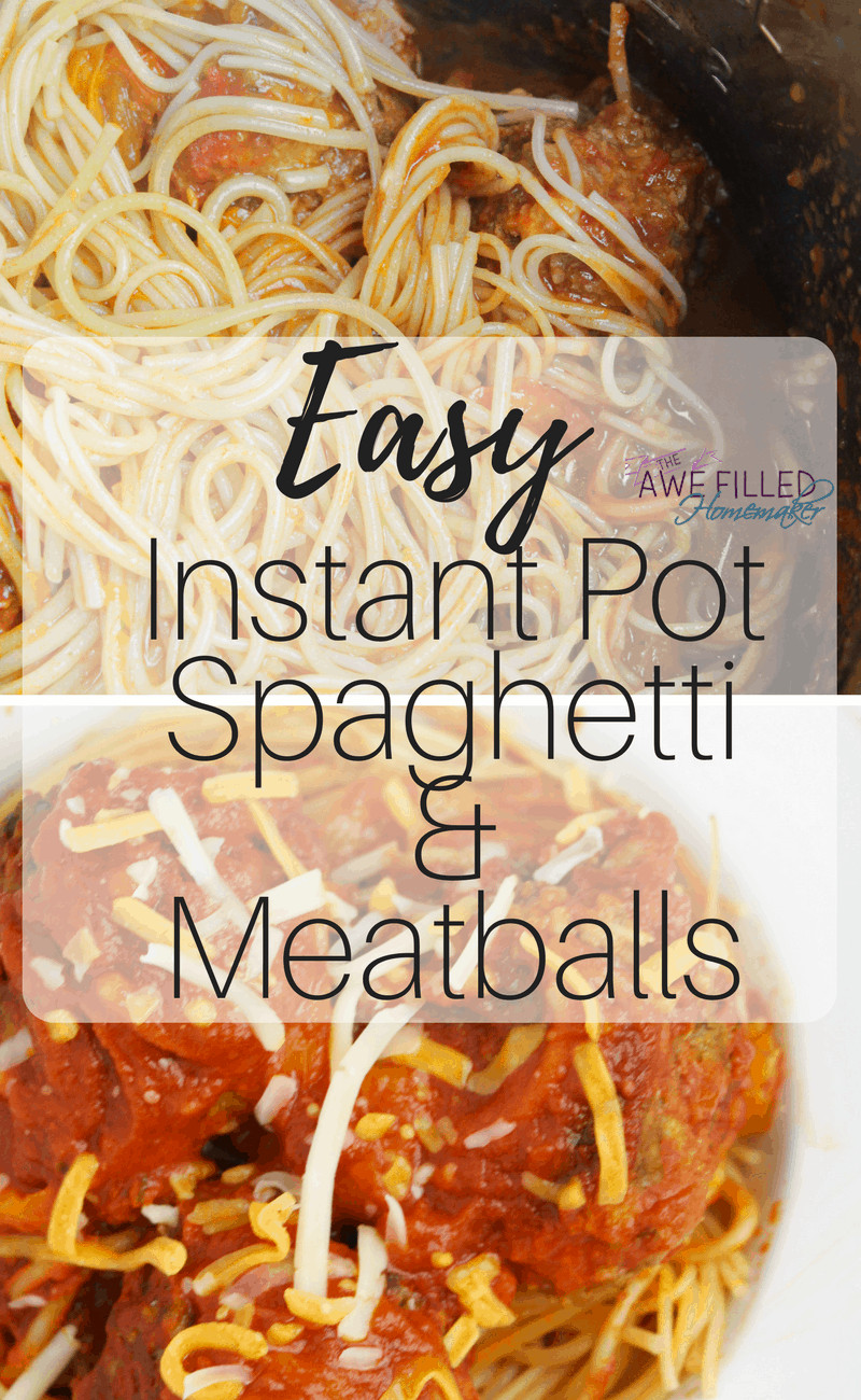 Instant Pot Spaghetti And Frozen Meatballs
 Easy Instant Pot Spaghetti and Meatballs