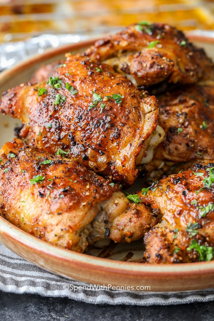 Italian Chicken Thigh Recipes
 Crispy Baked Chicken Thighs Perfect every time Spend