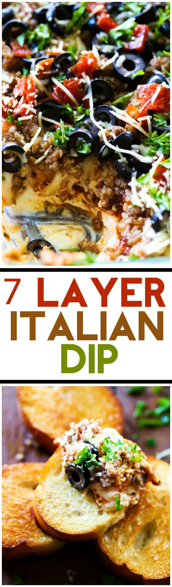 Italian Dips Appetizers
 7 Layer Italian Dip Recipe