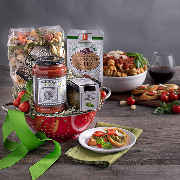 Italian Gift Baskets Ideas
 Italian Gift Basket with Keepsake Colander GourmetGiftBaskets