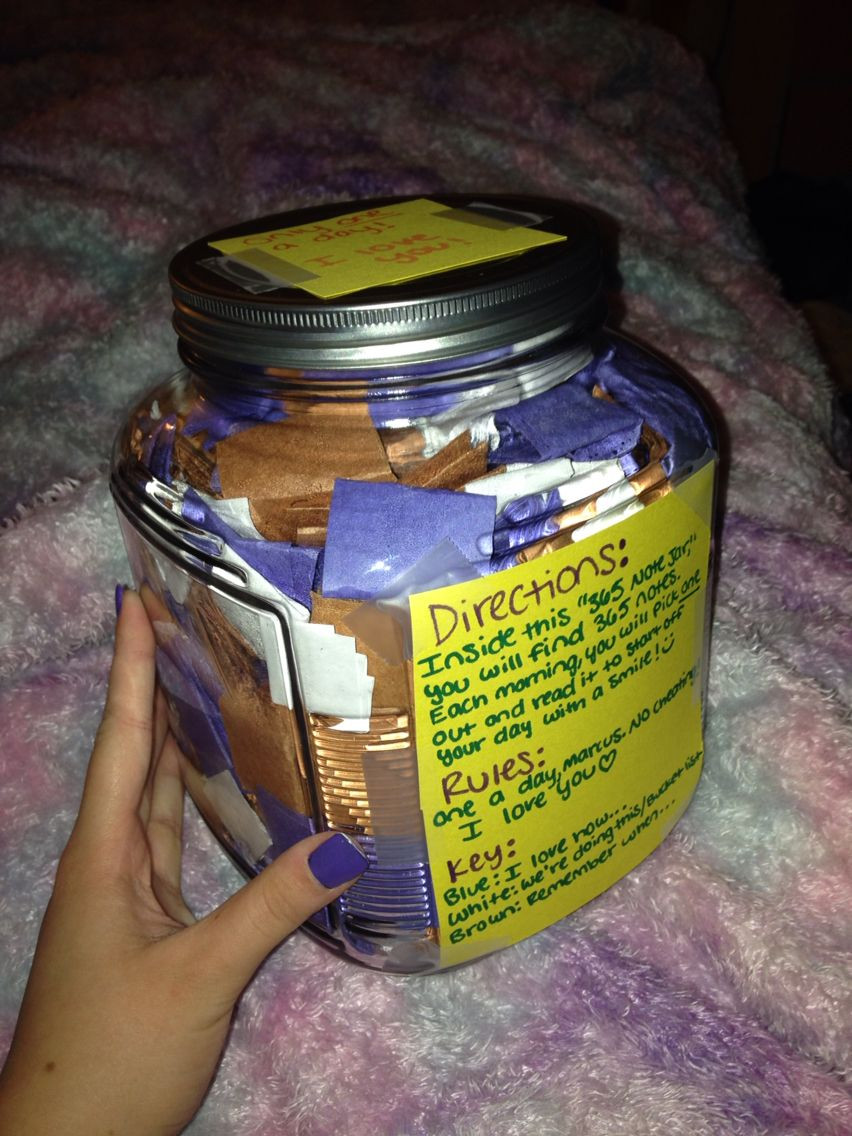 Jar Gift Ideas For Boyfriend
 365 Note Jar to my boyfriend Cute presents