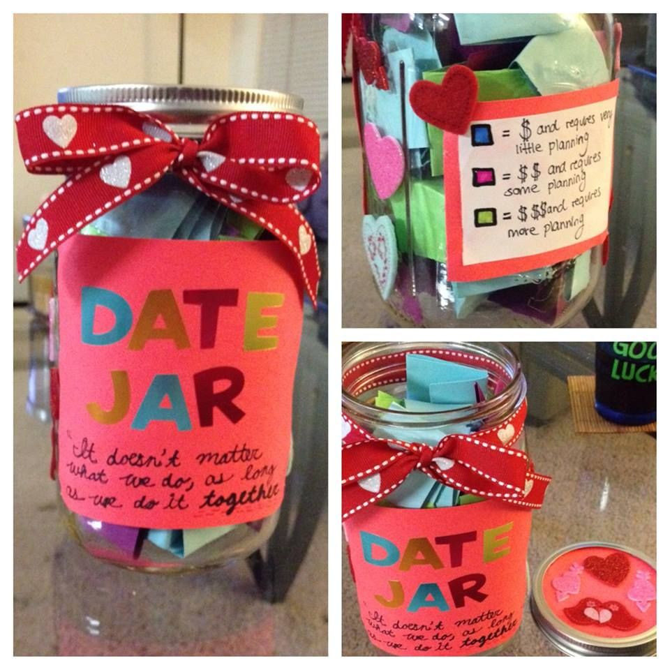Jar Gift Ideas For Boyfriend
 Created a Date Jar for my boyfriend for Valentine s Day