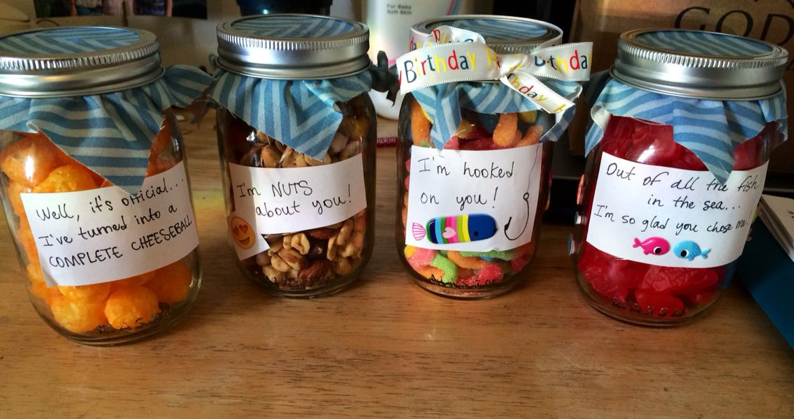 Jar Gift Ideas For Boyfriend
 Easy DIY birthday t for the boyfriend just decorate